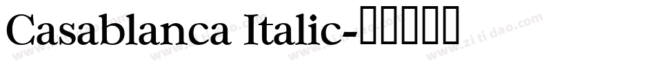 Casablanca Italic字体转换